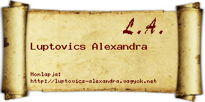 Luptovics Alexandra névjegykártya